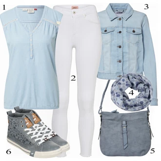 Outfit sa Siva Tenisica Mustang "Tvoj otmjeni outfit"