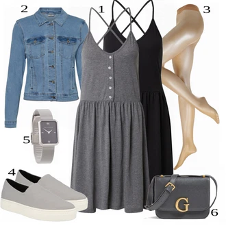 outfit mit Modra/Turkizna Denim Jakna VERO MODA "Tvoj cool outfit"