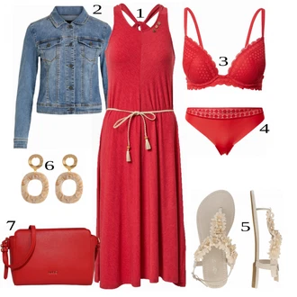 outfit mit Rdeča/Siva Obleka Ragwear "Tvoj cool outfit"
