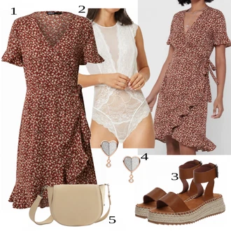 outfit mit Rdeča/Rjava Obleka Only "Tvoj cool outfit"