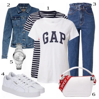 outfit mit Modra/Turkizna Denim Jakna Only "Tvoj cool outfit"