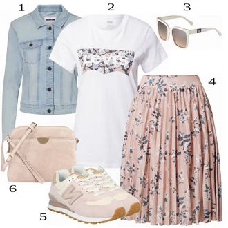 Outfit s Šedá Teniska New Balance "Praktický vzhled"
