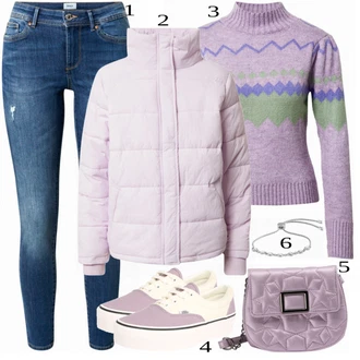 outfit mit Bela Superga Vans "Zimski oblačil"