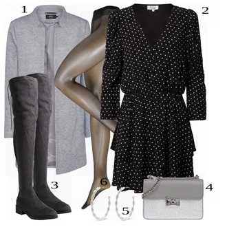 Zimske Outfiti mit Črna Obleka Leger by Lena Gercke "Zimski oblačil"