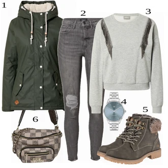 Outfit s Šedá Steve Madden "Ležérní Outfit"