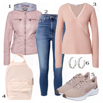 Outfit sa Siva/Bež Tenisica Nike "Kežual Outfit"