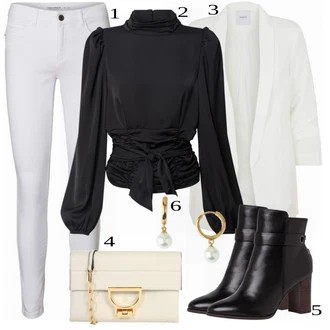 outfit mit Modra Gina Tricot "Konferenčna obleka"