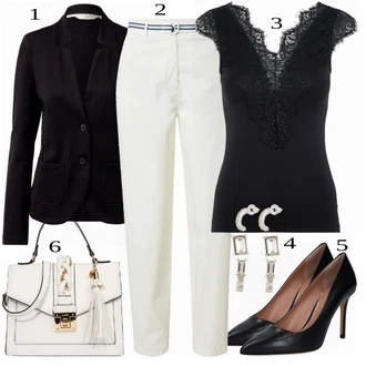 outfit mit Črna Priložnostni Vrh Pieces "Tvoj cool outfit"