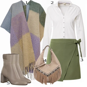 Outfit s Pončo Only "Trendový podzimní outfit"