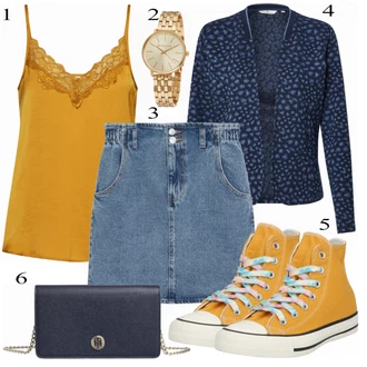 Outfit s Žlutá Teniska Converse "Outfit v letních barvách"
