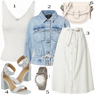 outfit mit Siva/Bela Priložnostni Vrh JdY "Tvoj cool outfit"