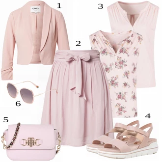 Krátká/mini Outfit s Šedá/Růžová/Béžová/Modrá Svetrové Šaty/Zimní Pletené Šaty/Sukně About You "Perfektní na léto"