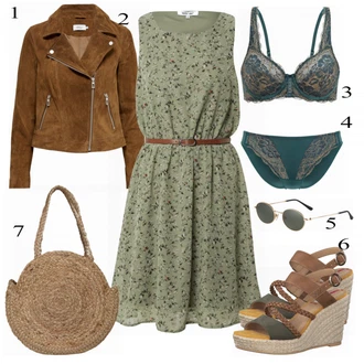 Outfit s Hnědá/Zelená samsoe samsoe "Outfity pro každý den"