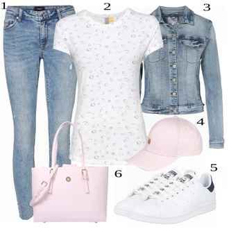 Outfit s Modrá Dlouhé Šaty/Zvonové Džíny/Dlouhá tylová sukně/Dlouhý Zimní Kabát/Kalhoty Slim & Skinny/Dlouhá Kalhoty VERO MODA "Outfity na každý den"