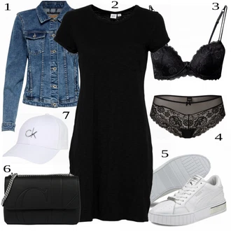 outfit mit Črna/Bela Obleka GAP "Tvoj udobni outfit"