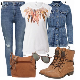 Outfit sa Bijela/Plava Traper Jakna Only "Tvoj otmjeni outfit"