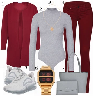 Ležérní outfity s Červená/Fialová Hailys "PEPE JEANS SALE"