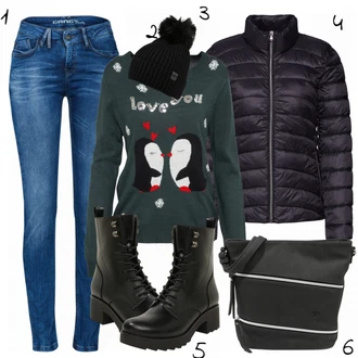 Outfit s Modrá Gang "Tučňák"