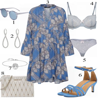 Outfit s Modrá Bota Na Podpatku Edited "Perfektní Vzhled"