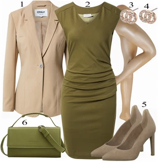 Outfity pro práci s Béžová Punčocháče Falke "Ideální pracovní outfit"