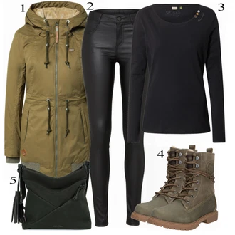 Outfit s Zelená Kozačka Dockers by Gerli "Perfect for Autumn"