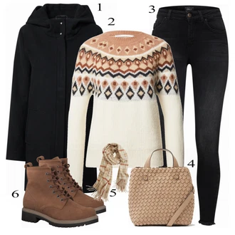 Outfit sa Zeleno Čizmica Tamaris "Tvoj zimski outfit"