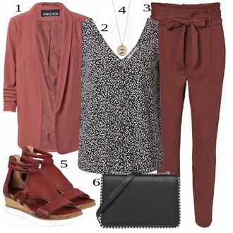 Outfity pro léto Zvěrokruh s Zlatý/Hnědá Bohatě zdobený náhrdelník/Přívěsek/Jemný Řetízek/Collier/Statement náhrdelník Pilgrim "Praktický vzhled"Look: Styl, Elegantní, Fancy, 20 léta, Klasické, Sexy, Unisex, Zvěrokruh