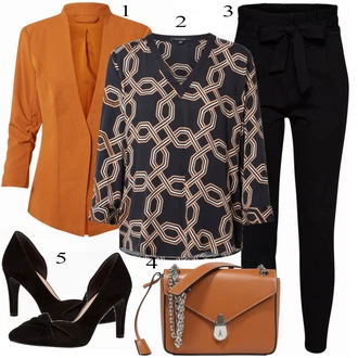Outfit s Černá Bota Na Podpatku Tamaris "Perfect for work"