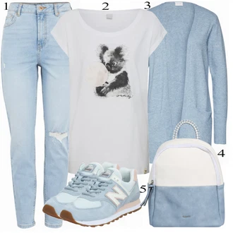 Outfit s Šedá Teniska New Balance "Přesně pro volný čas"