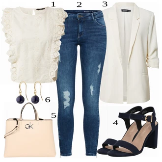 Outfit s Sandály New Look "Perfektní vzhled pro kancelář"