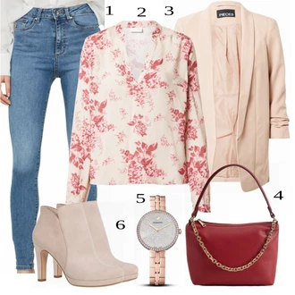 Outfit s Šedá Kozačka Tamaris "Perfektní vzhled pro kancelář"