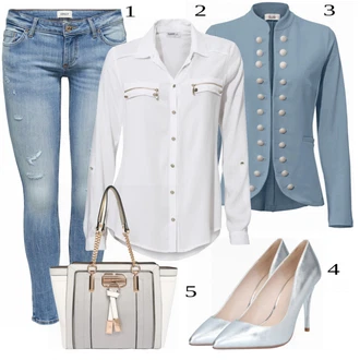 Outfit s Šedá Dlouhé Kardigany/Tunika/Zvonová Kalhoty/Dlouhý Zimní Kabát/Dlouhá tylová sukně/Košile Heine "Perfektní Outfit Pro Práci"