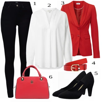 Outfit s Černá Bota Na Podpatku Tamaris "Perfektní Outfit Pro Práci"