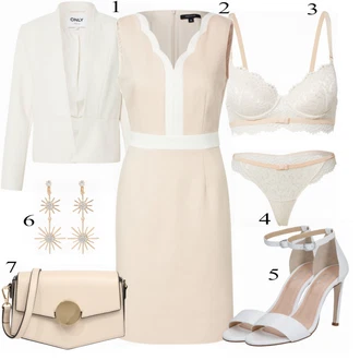 Outfit s Růžová/Béžová/Modrá Šaty Comma "Perfektní Outfit Pro Práci"