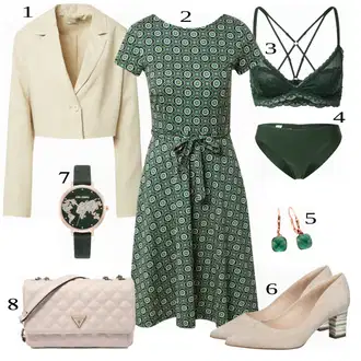 Outfity pro léto s Šedá Košilové šaty/Šaty Móda Pro Plnoštíhlou/Šaty s výstřihem King Louie "Tvůj otmjeni outfit"
