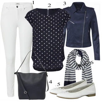 Outfit s Šedá Polobotek Tamaris "Přesně pro jaro"