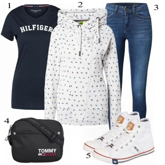Outfit sa Siva Tenisica Mustang "Savršeno za proljeće"