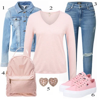 Outfit sa Siva Obuća Ljetna Cipela Tommy Jeans "Savršeno za proljeće"