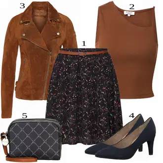 Outfit sa Crna Suknja About You "Savršeno za proljeće"