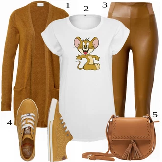 Outfit sa Siva Tenisica Mustang "Proljetni Outfit"