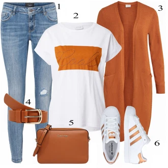 Superstar Outfit s Bílá Teniska Adidas Originals "Hezký jarní outfit"