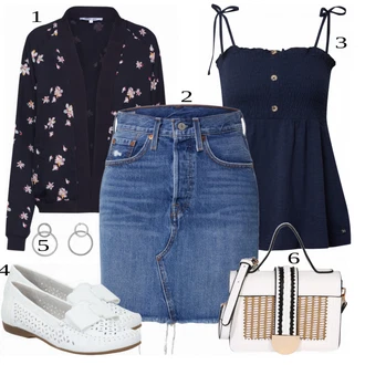 Outfit sa Plava Suknja levi's "Savršeno za jesen"