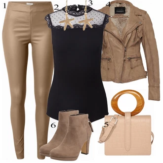 Outfit s Hnědá/Béžová/Šedá/Khaki Vintage Bund/Přechodné Bundy/Letní Bund/Kožené Bund/Motorkářská bunda/Kožená vintage bunda/Neobvyklá bunda/Motorkářské Bund Oakwood "Skvělé pro podzim"