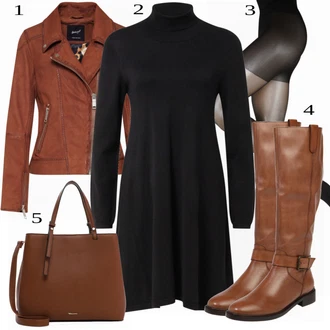 Outfit s Černá Punčocháče Swedish Stockings "Skvělé pro podzim"