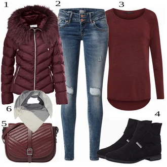 Outfit s Červená Taška ESPRIT "Skvělé pro podzim"