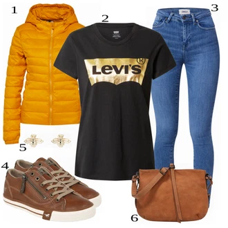 Outfit sa Žuta Traper Jakna Only "Savršeno za jesen"