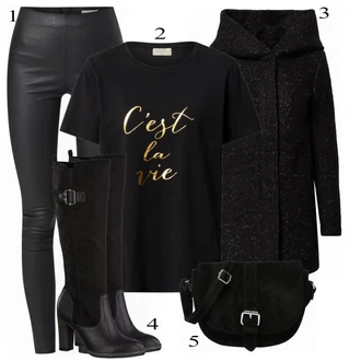 Outfit s Černá Kozačka S.Oliver "Skvělé pro podzim"