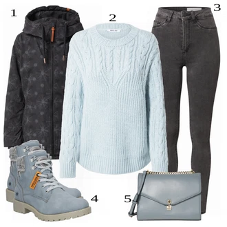 Outfit sa Siva Čizmica Dockers by Gerli "Kombinacije za svaki dan"
