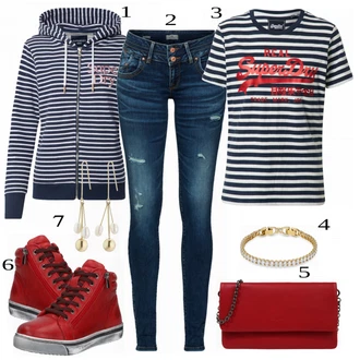 Outfit sa Crvena Tenisica COSMOS COMFORT "Idealno za jesen"