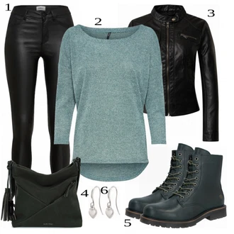 Outfit sa Crna Traper Jakna Only "Savršeno za jesen"